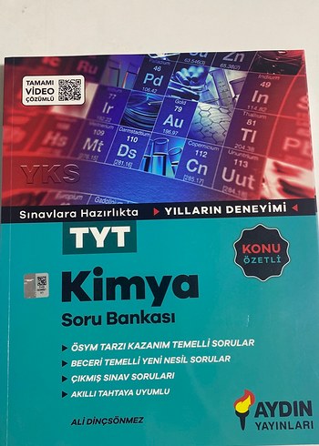 Aydın Yayınları Tyt Kimya soru bankası