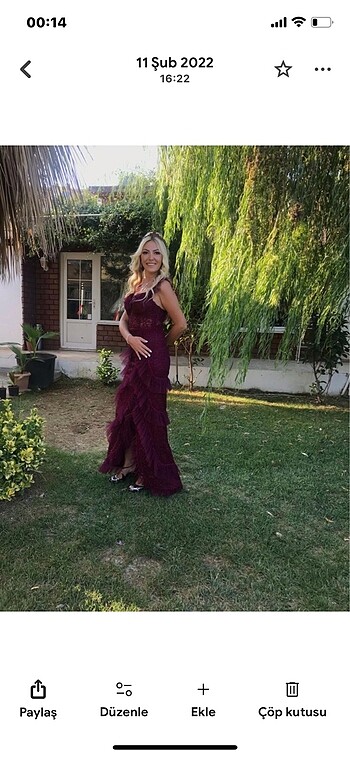 Diğer Bordo abiye elbise