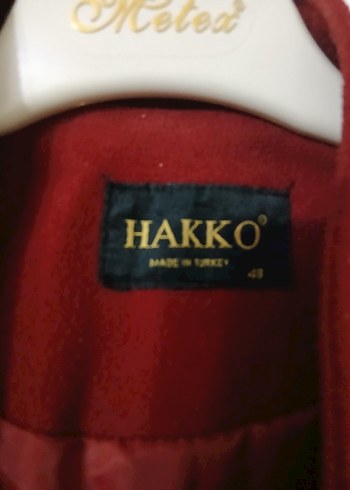 Bordo Düğmeli Kadın Kaban - Görsel 5