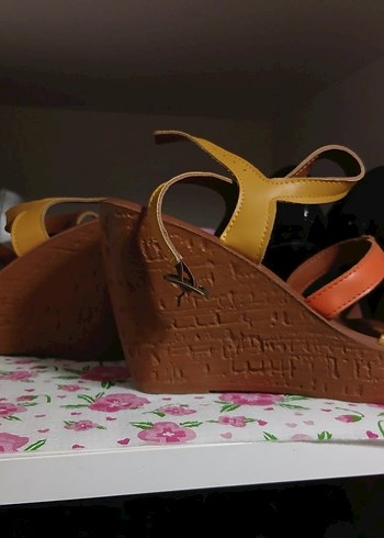 Dolgu Topuklu Sandalet - Görsel 7