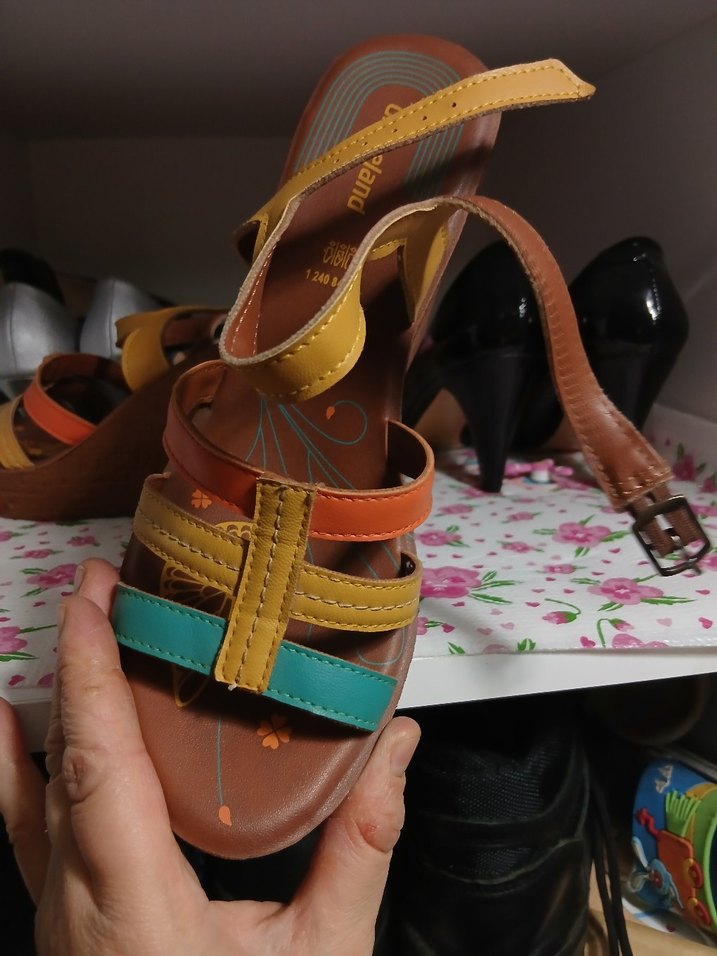 Dolgu Topuklu Sandalet - Görsel 2