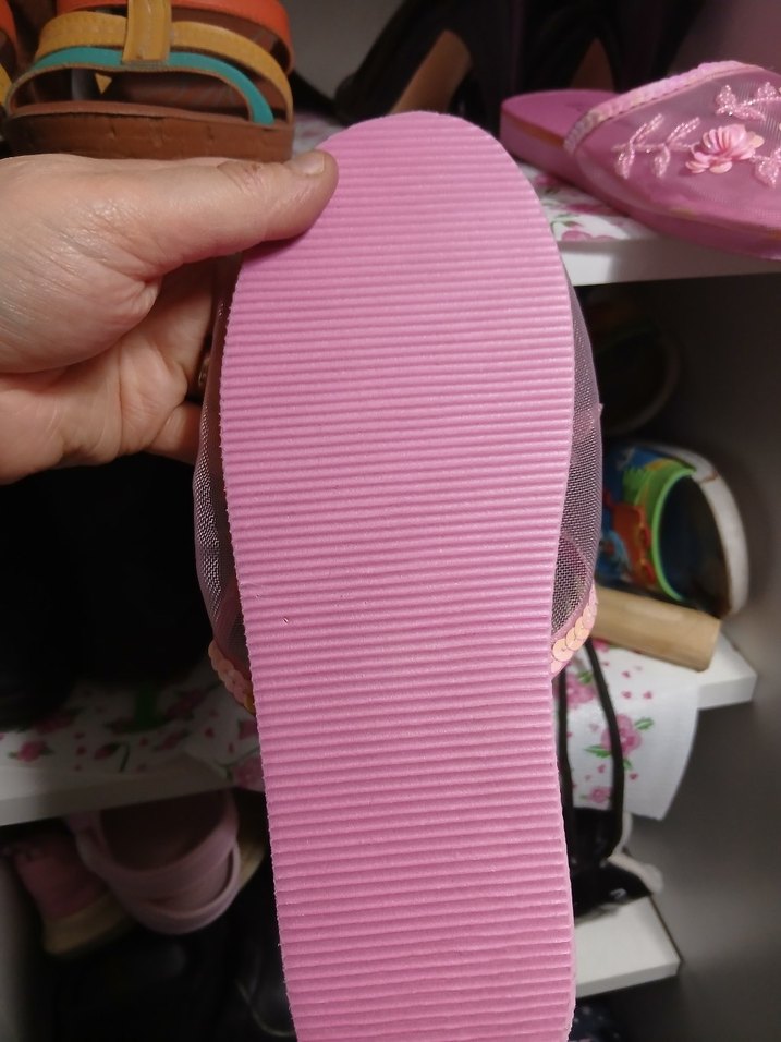 Pembe Nakışlı Dantelli Kadın Terlik - Görsel 2