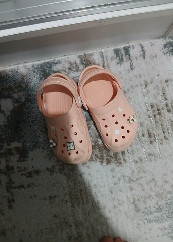 Düğmeli Pembe Kız Terlikleri - Görsel 4