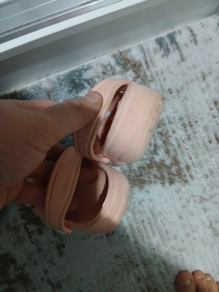 Düğmeli Pembe Kız Terlikleri - Görsel 2