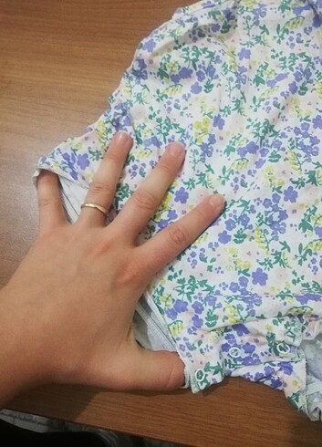 1,5 Yaş Beden çeşitli Renk Çiçekli ip askılı body