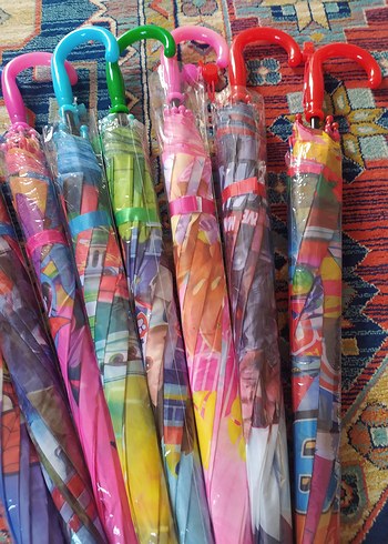 Renkli Püsküllü Kadın Şemsiye - Görsel 2