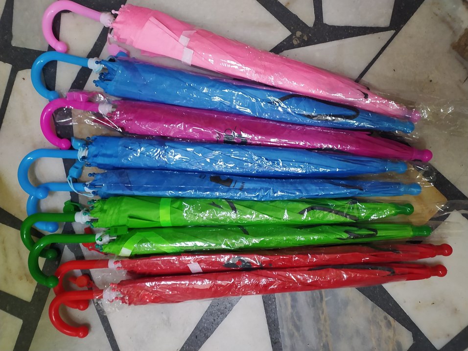 Sarı Pop Art Fermuarlı Kadın Şemsiye - Görsel 3