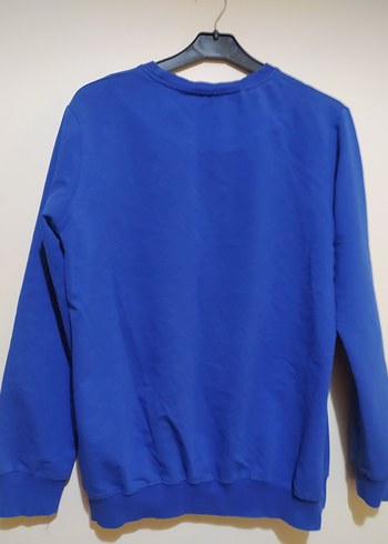 xl Beden Mavi Baskılı Kadın Sweatshirt