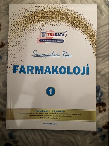 Farmokoloji- Patoloji tus kitapları