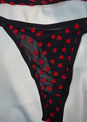 Kırmızı Puantiyeli Mini Goth Sütyen - Görsel 2