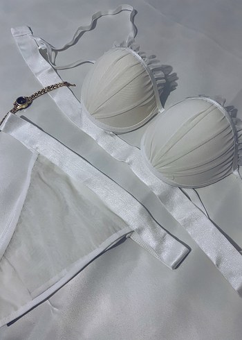 Beyaz Dolgulu Lotus Sütyen Takımı - Görsel 2