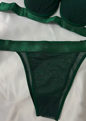 Koyu Yeşil Dolgulu Sütyen Takımı - Görsel 2