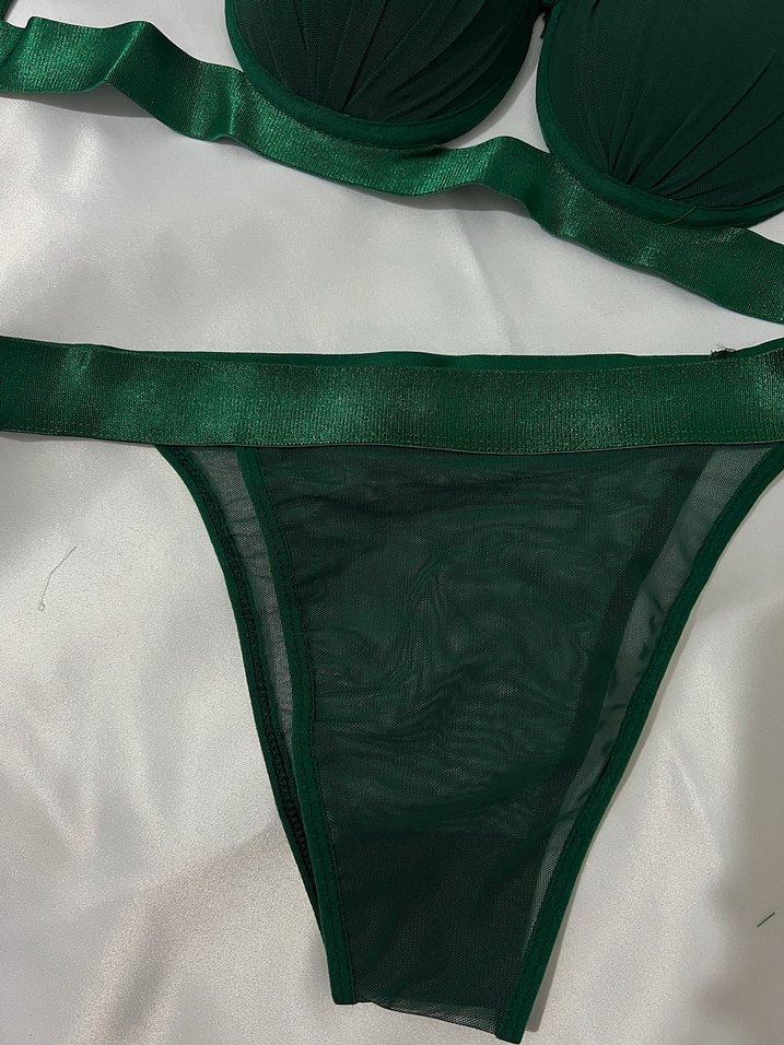 Koyu Yeşil Dolgulu Sütyen Takımı - Görsel 2