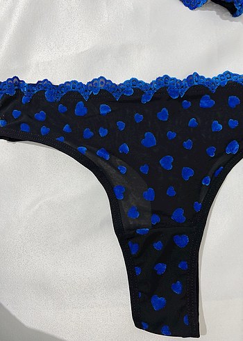 Mavi Desenli Gotik Dolgulu Sütyen - Görsel 3