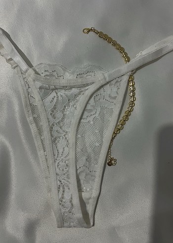 Beyaz Dantel Bohem Kadın Külot - Görsel 3