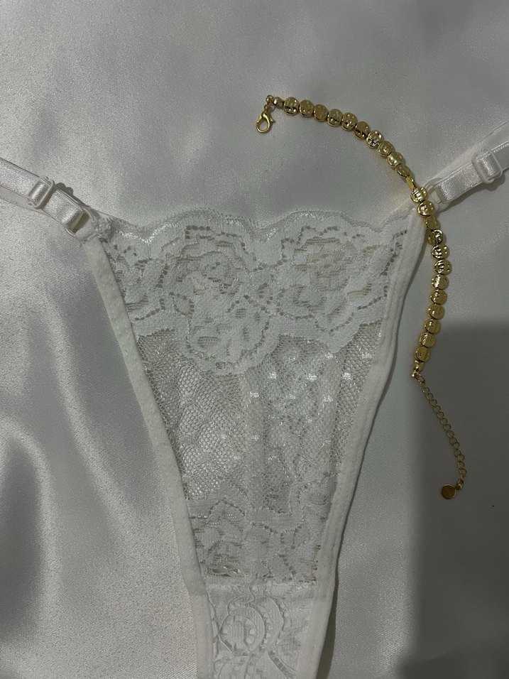 Beyaz Dantel Bohem Kadın Külot - Görsel 2