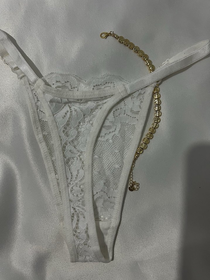 Beyaz Dantel Bohem Kadın Külot - Görsel 3