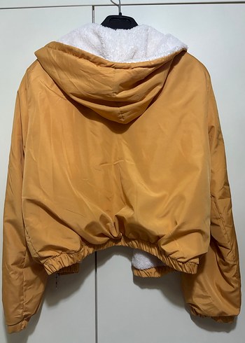 Zara Sarı Kapüşonlu Fermuarlı Kadın Ceket