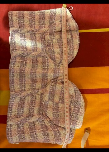 ZARA Pembe Mini Straplez Bustiyer - Görsel 4