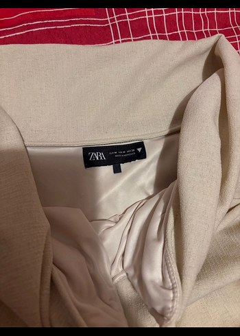 ZARA Bej Keten Mini Büstiyer - Görsel 3