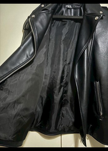 ZARA OVERSİZE DERİ CEKET - Görsel 4