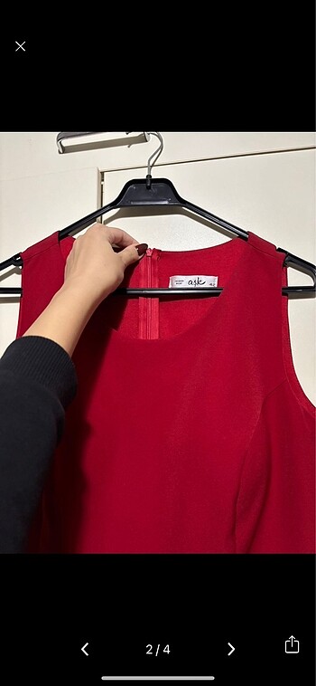 Zara KIRMIZI ELBİSE
