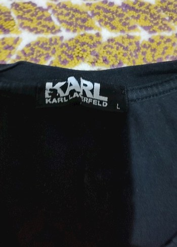 l Beden siyah Renk Siyah Loose Fit Karl Ikonik Baskılı Tişört