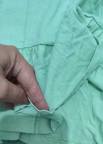 Trendyol & Milla Yeşil Kumas Kolsuz Volanlı Elbise