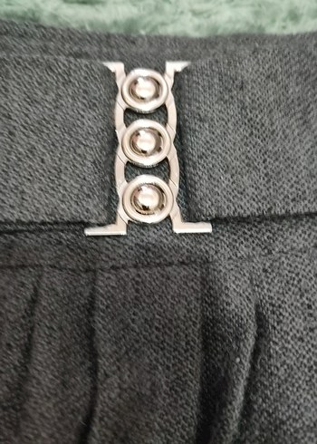 Koton Gri Midi Kadın Etek Kemerli Rahat Kesim