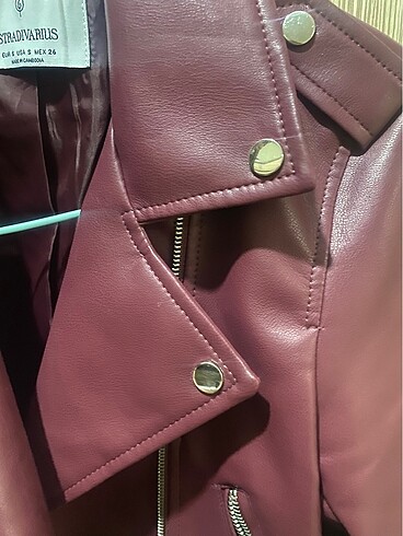 xs Beden bordo Renk Stradivarius ceket