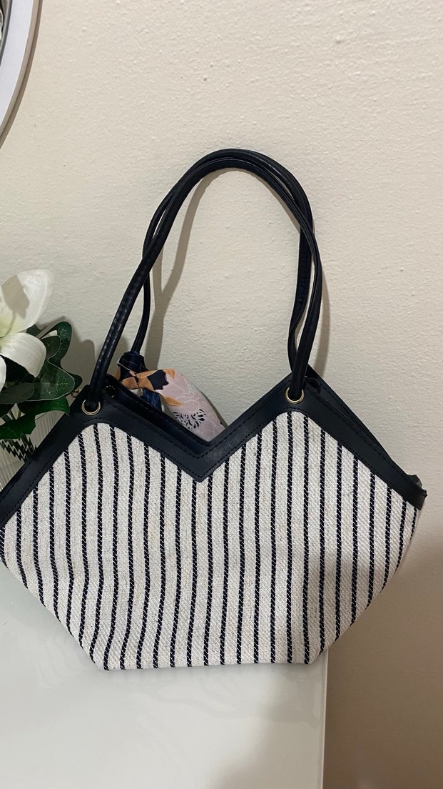 Çizgili Bohem Kadın Omuz Çantası - Görsel 2