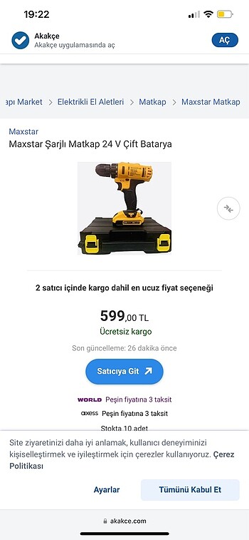 Şarjlı matkap