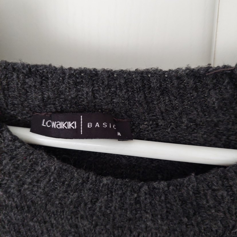 LCW Antrasit Koyu Gri Kadın Yünlü Triko Kazak - Görsel 3