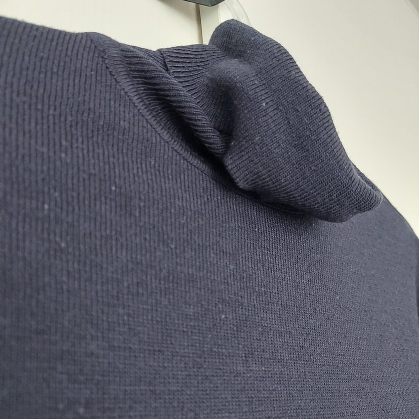 Erkek Lacivert Boğazlı İnce Triko - Görsel 4