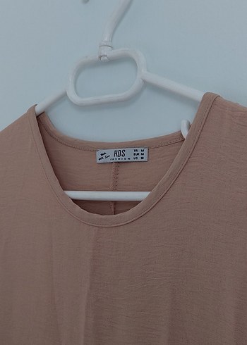 Bej Fırfırlı Tesettür Ayrobin Şık Sade Elbise - Görsel 6