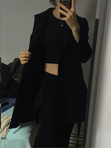 Özel dikim siyah parka