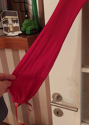 Pembe yuvarlak Yaka Fiyonklu Kadın Triko - Görsel 3