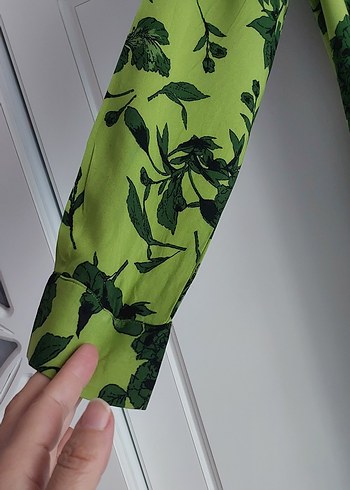 Yeşil Desenli Uzun  Tunik-gömlek - Görsel 4