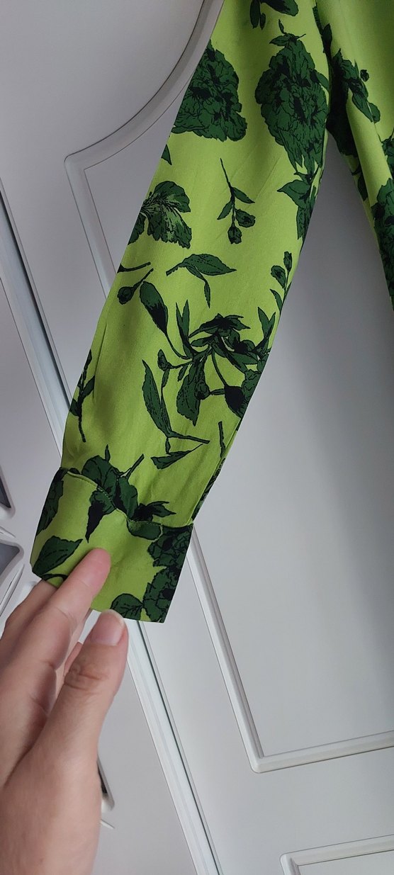 Yeşil Desenli Uzun  Tunik-gömlek - Görsel 4