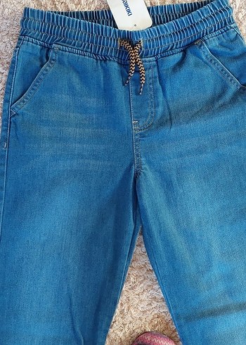 Erkek Çocuk Gri Mavi Bol Kesim Denim Pantolon - Görsel 2