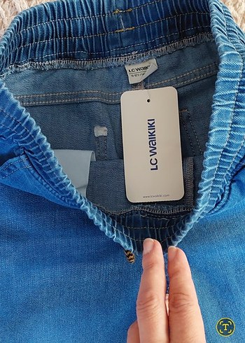 Erkek Çocuk Gri Mavi Bol Kesim Denim Pantolon - Görsel 4