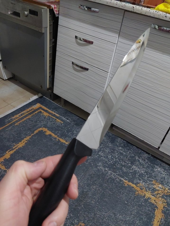 Siyah Saplı Keskin Mutfak Bıçağı - Görsel 4