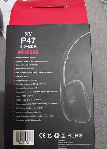 SY Siyah Kablosuz Kulaklık - Görsel 7