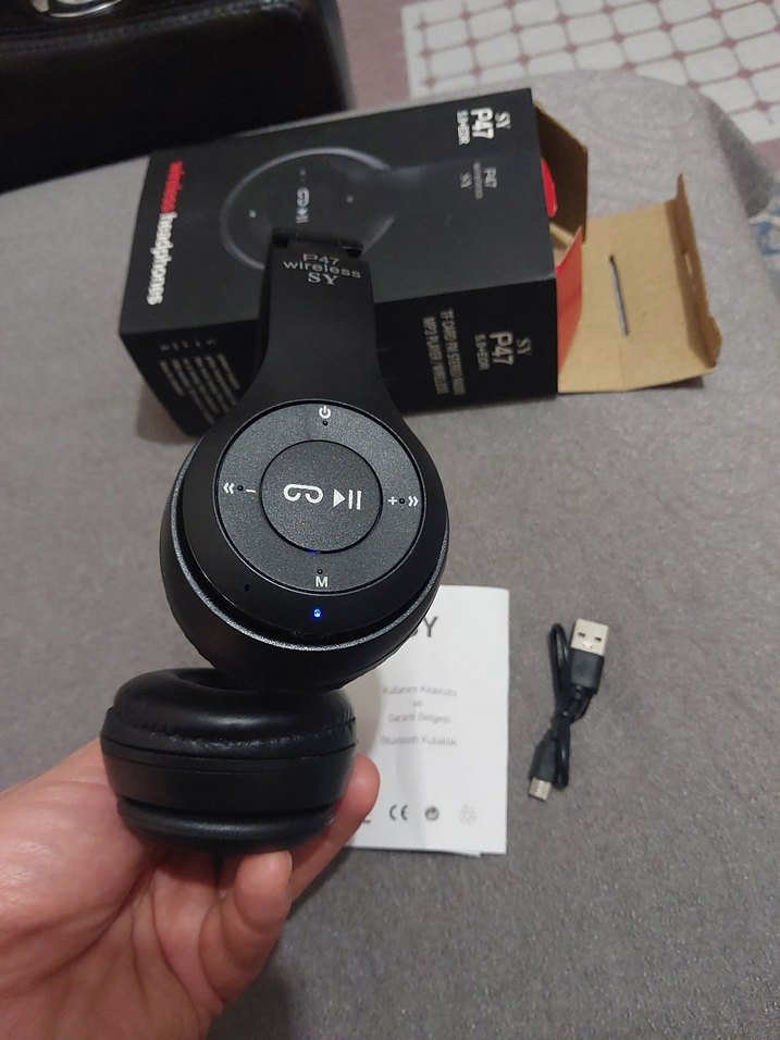 SY Siyah Kablosuz Kulaklık - Görsel 3