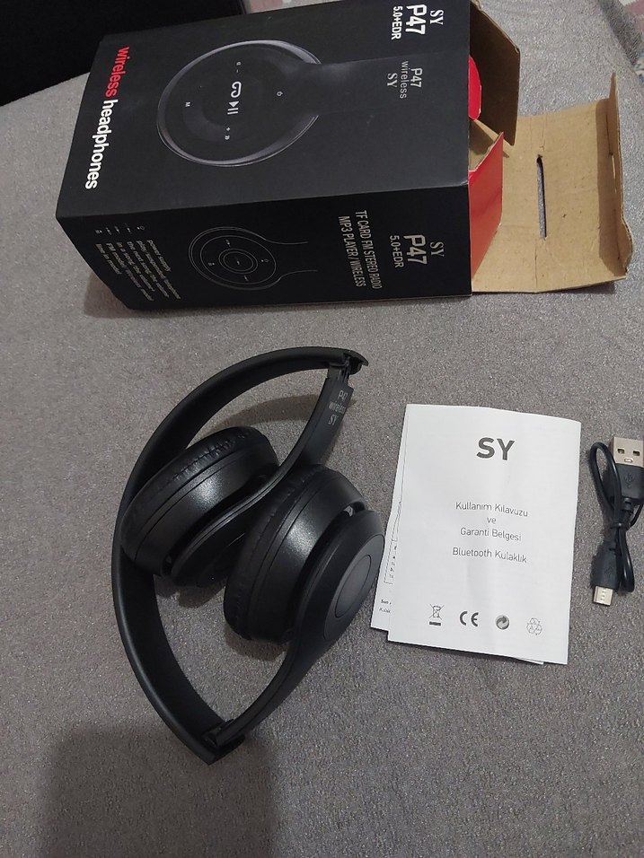 SY Siyah Kablosuz Kulaklık - Görsel 5