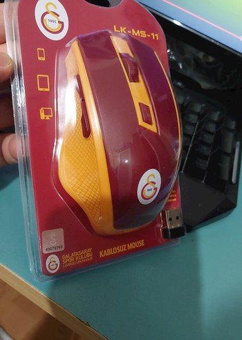 Galatasaray Kablosuz Kırmızı Mouse - Görsel 2