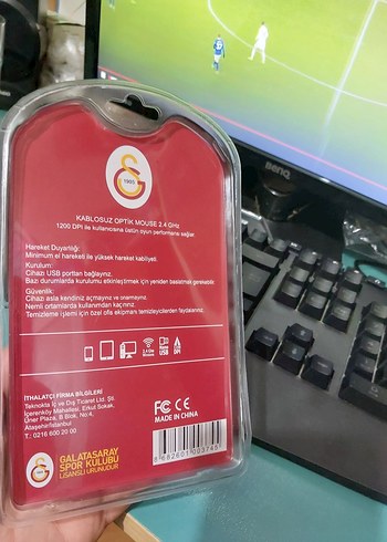 Galatasaray Kablosuz Kırmızı Mouse - Görsel 8
