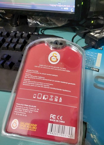 Galatasaray Kablosuz Kırmızı Mouse - Görsel 7