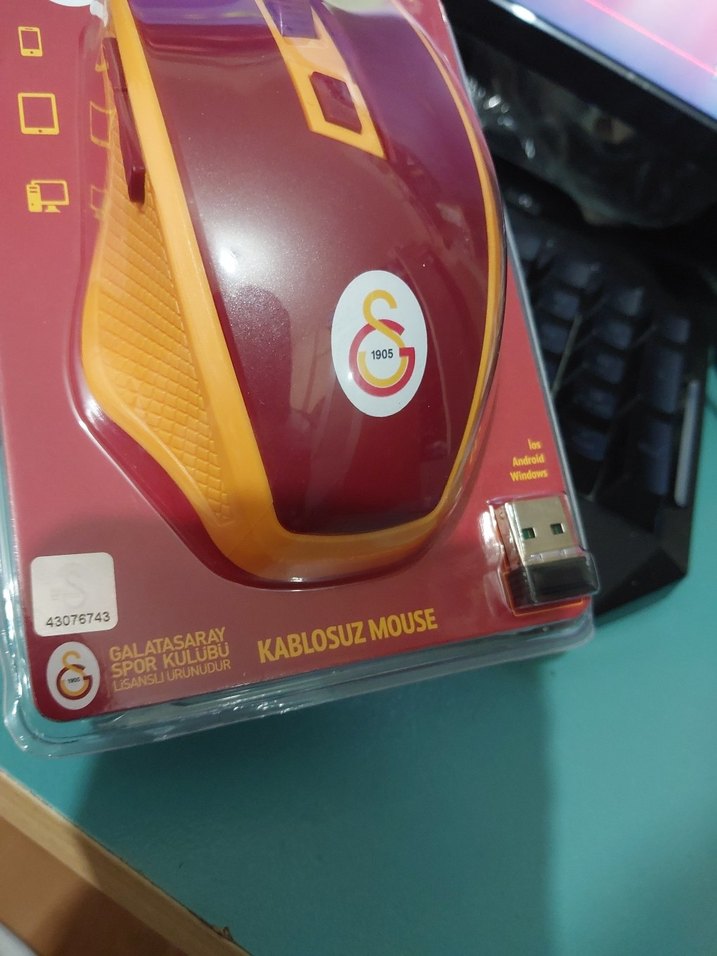Galatasaray Kablosuz Kırmızı Mouse - Görsel 5