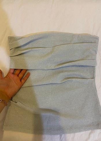 Gri Pliseli Keten Kadın Wrap